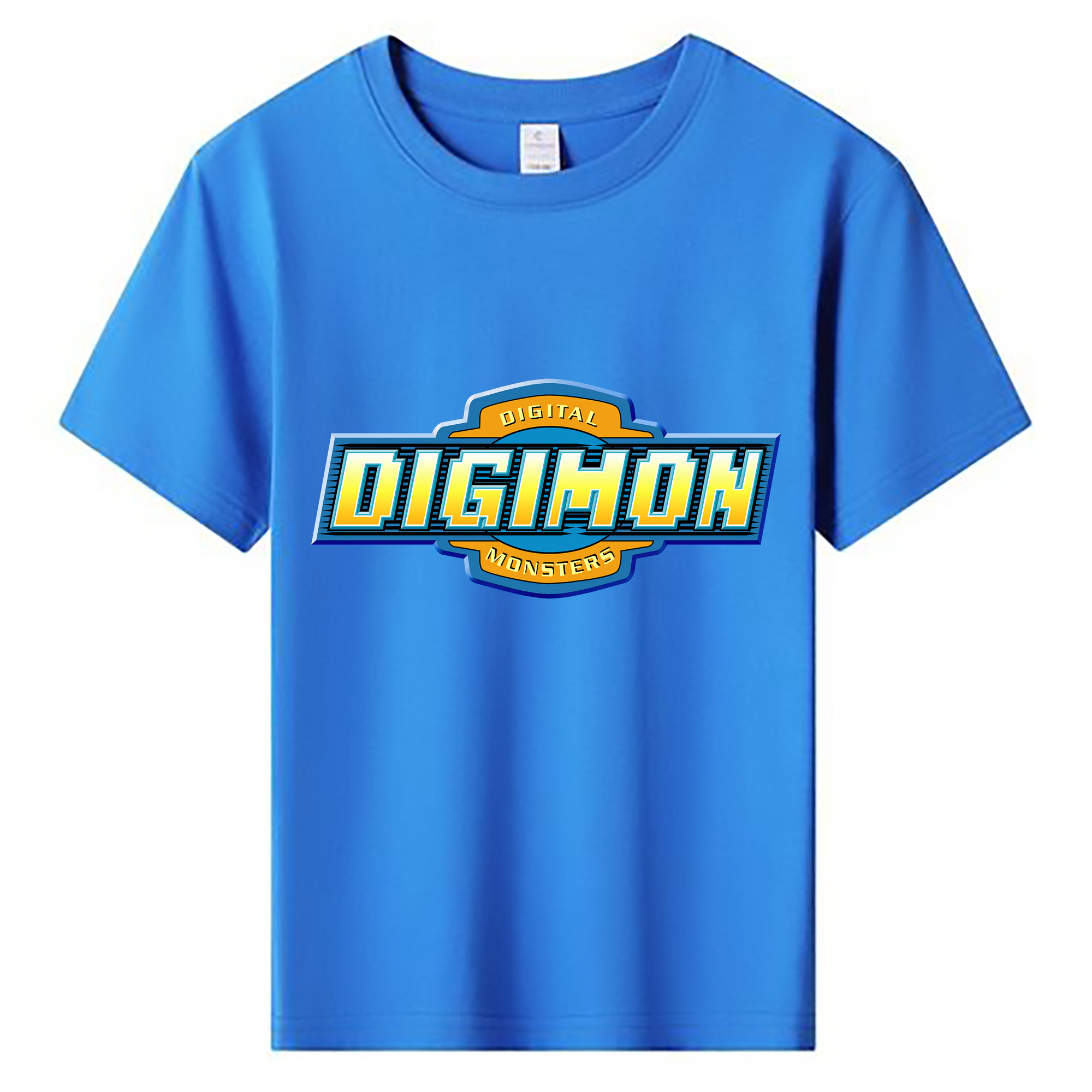 （画像用） Digimon デジタルモンスター/デジモン 綿100％キッズTシャツ（フロントプリント）